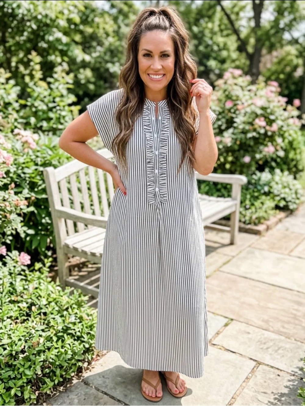 Striped Long Dresss